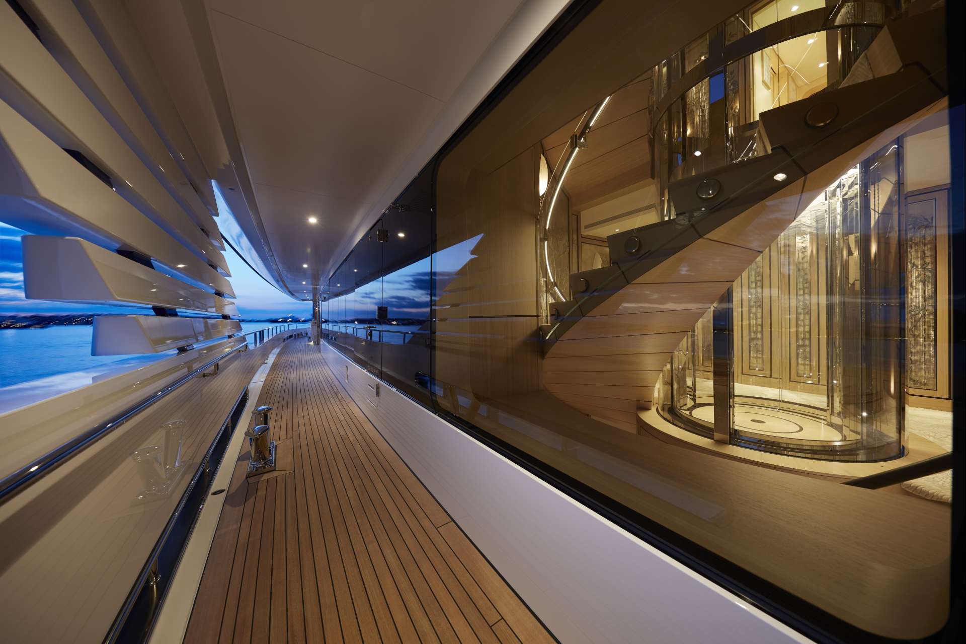 Yacht JOY Side Deck Detail - Copyright Feadship